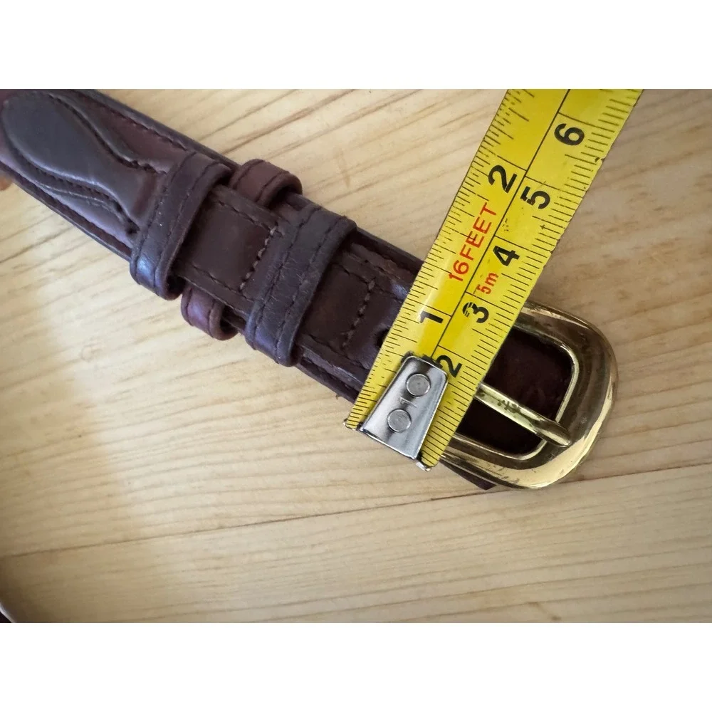 Brighton Brown Leather Equestrian Ranger Belt Made in USA 34 35307 1990's VTG